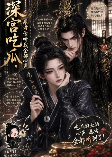 《深宫吃瓜，暴君偷听我全部心声（50集）（百度网盘）》短剧封面