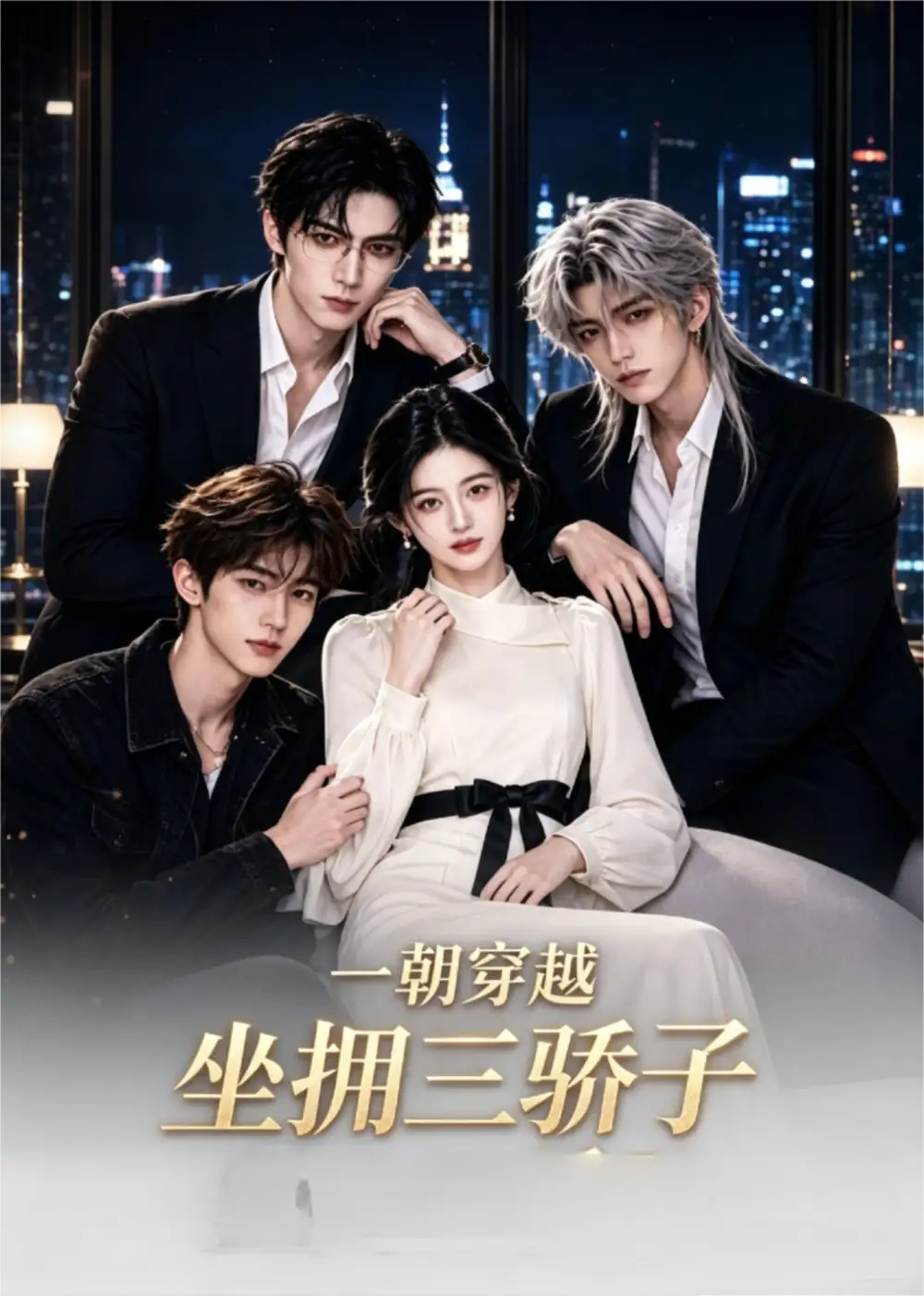 《一朝穿越坐拥三骄子(59集)AI短剧 (2026)》短剧封面