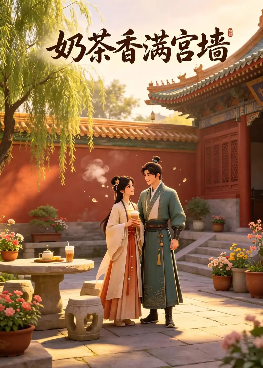 《奶茶香满宫墙（44集）（夸克网盘）》短剧封面