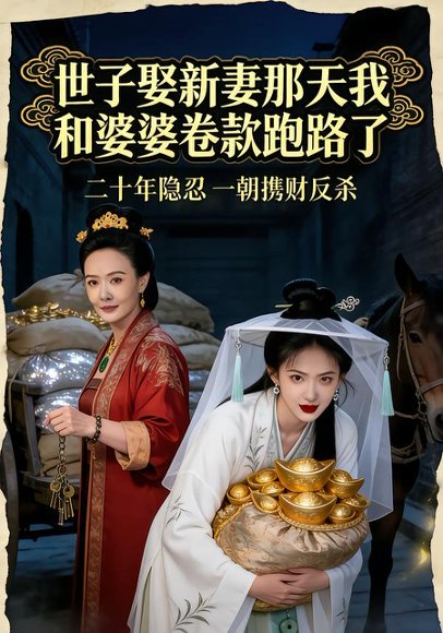 《世子娶新妻那天我和婆婆卷款跑路了（48集）AI短剧（百度网盘）》短剧封面