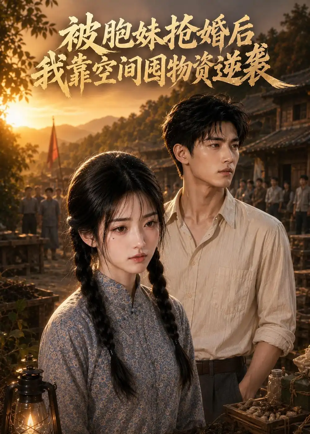 《被胞妹抢婚后,我靠空间囤物资逆袭(70集)AI短剧(夸克网盘)》短剧封面