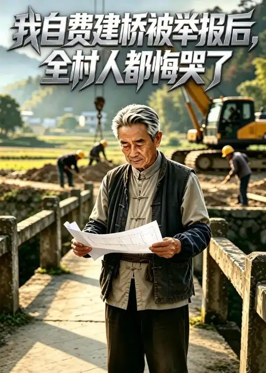 《我自费建桥被举报后,全村人都悔哭了(53集)AI短剧(夸克网盘)》短剧封面