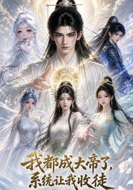 《我都成大帝了，系统让我收徒（96集）AI短剧（夸克网盘）》短剧封面