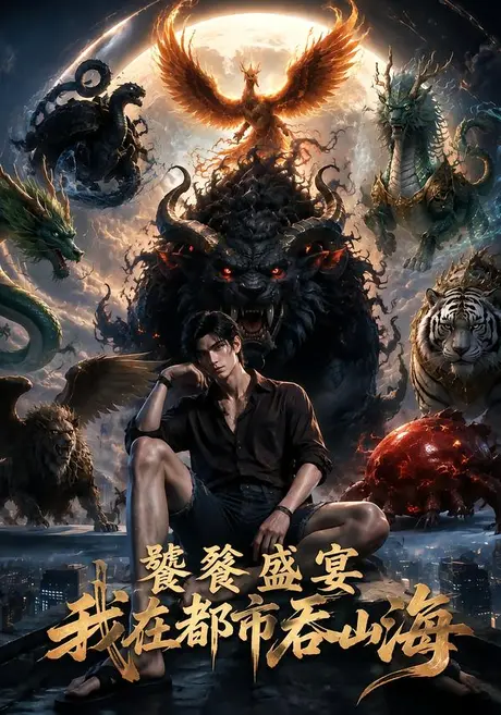 《饕餮盛宴：我在都市吞山海（151集）（夸克网盘）》短剧封面