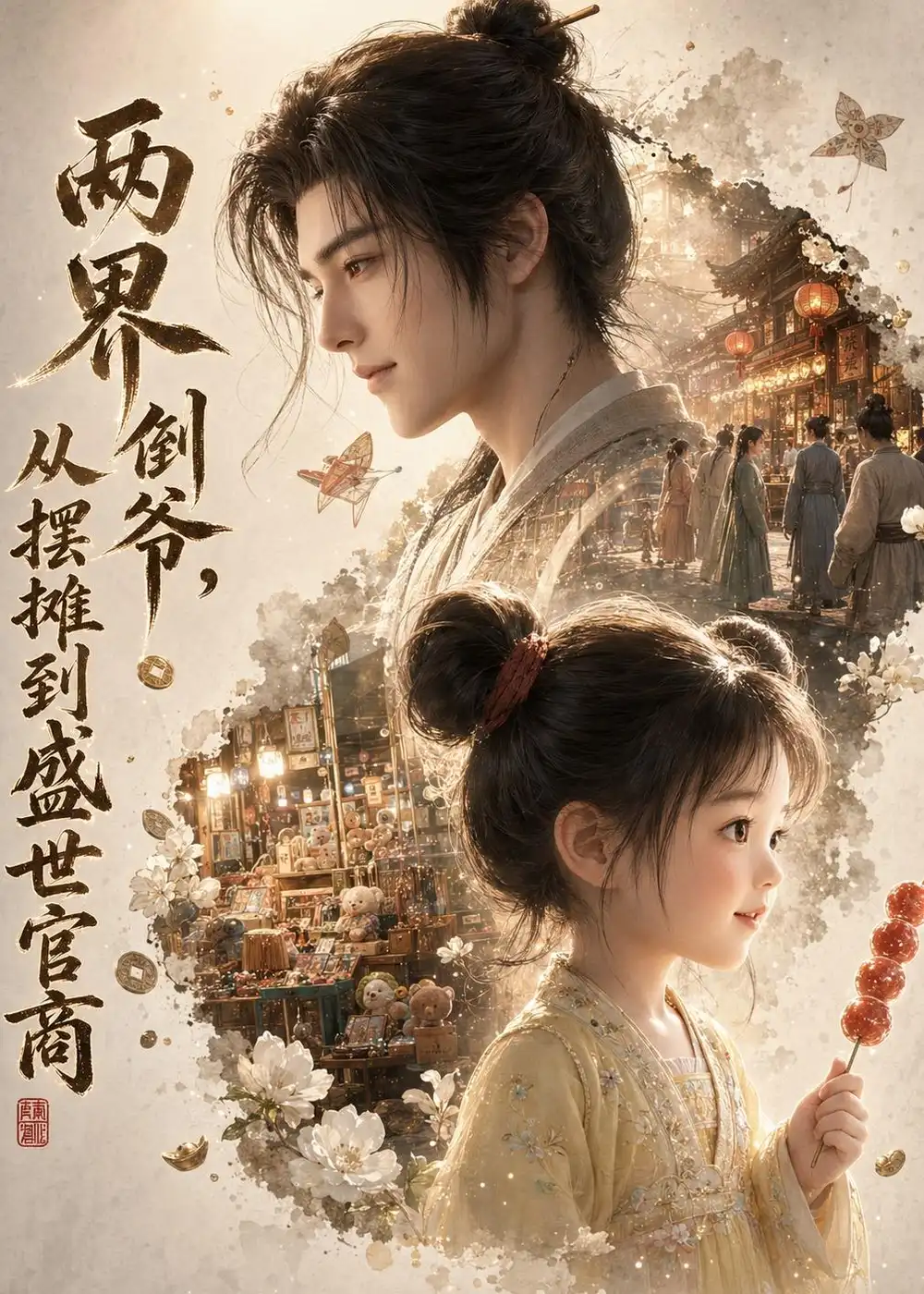 《两界倒爷，从摆摊到盛世官商（80集）AI短剧 (2026)》短剧封面