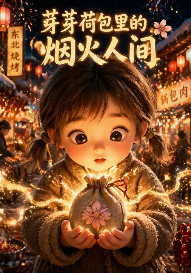 《芽芽荷包里的烟火人间(203集)AI短剧(夸克网盘)》短剧封面