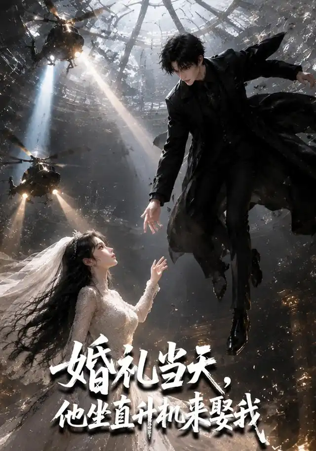 《婚礼当天，他坐直升机来娶我（65集）（夸克网盘）》短剧封面
