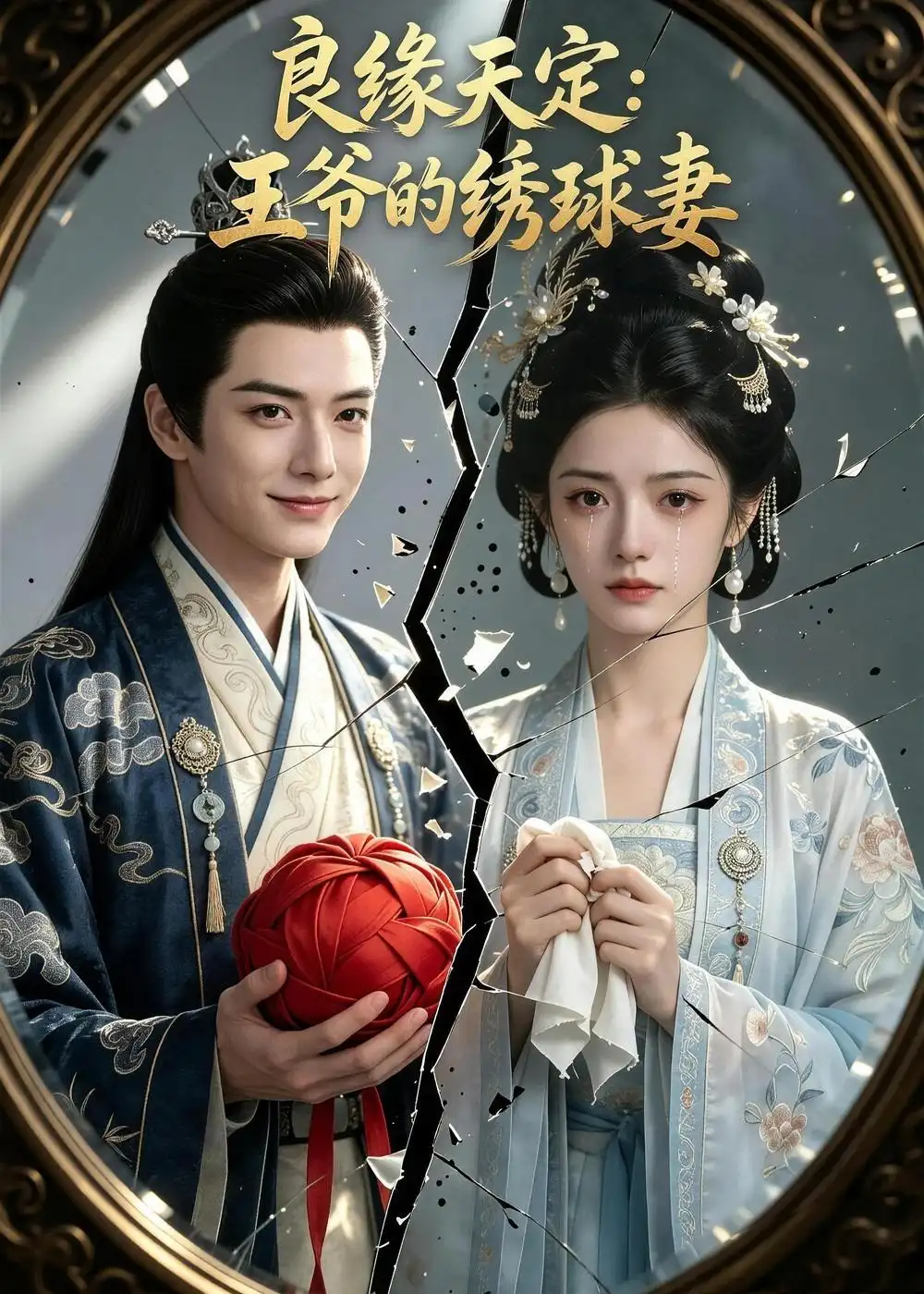 《良缘天定：王爷的绣球妻（63集）AI短剧（夸克网盘）》短剧封面
