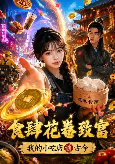 《食肆花卷致富：我的小吃店通古今（84集）AI短剧 (2026)》短剧封面