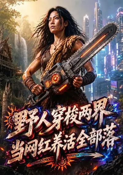 《野人穿梭两界，当网红养活全部落（60集）AI短剧 (2026)》短剧封面