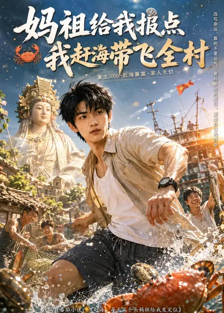 《妈祖给我报点，我赶海带飞全村（289集）（夸克网盘）》短剧封面