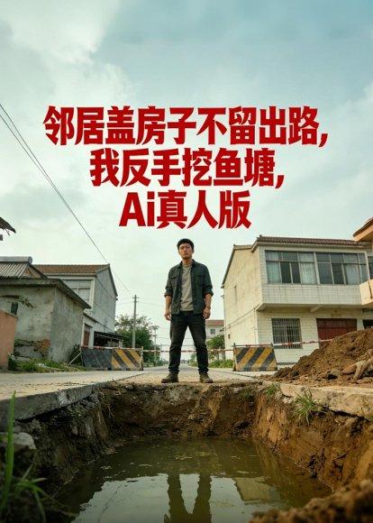 邻居盖房子不留出路我反手挖鱼塘Ai真人版（17集）Ai短剧（百度网盘）封面图 - 都市短剧