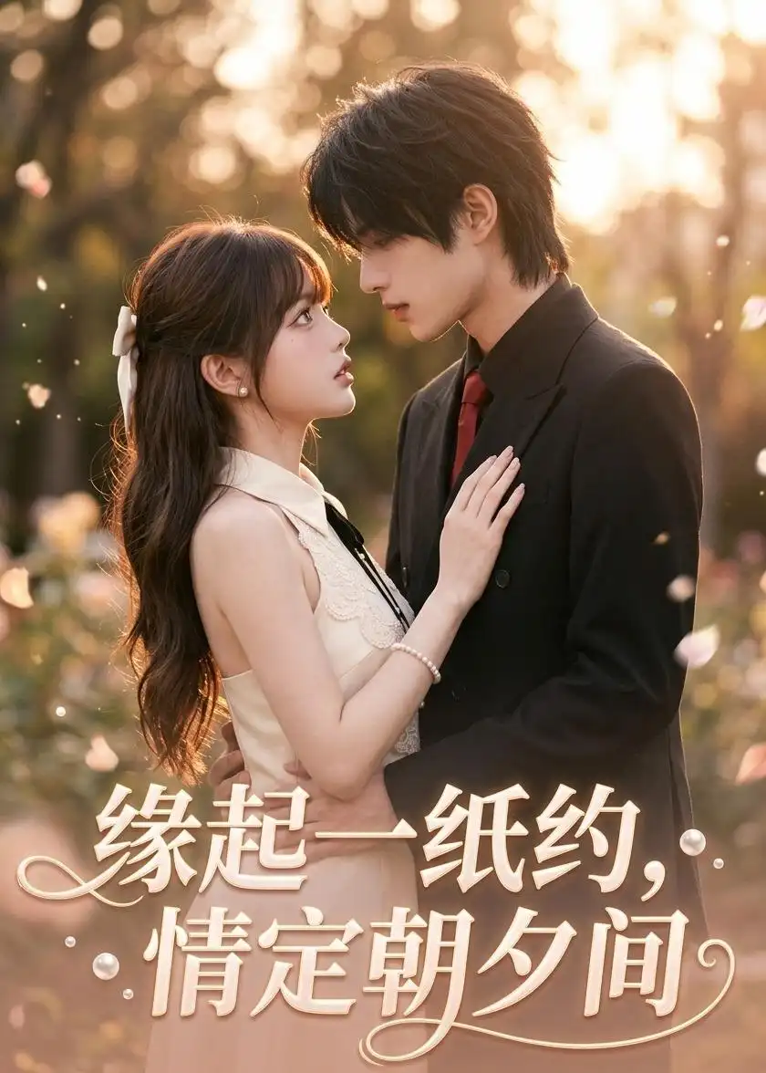 《缘起一纸约，情定朝夕间（65集）（夸克网盘）》短剧封面