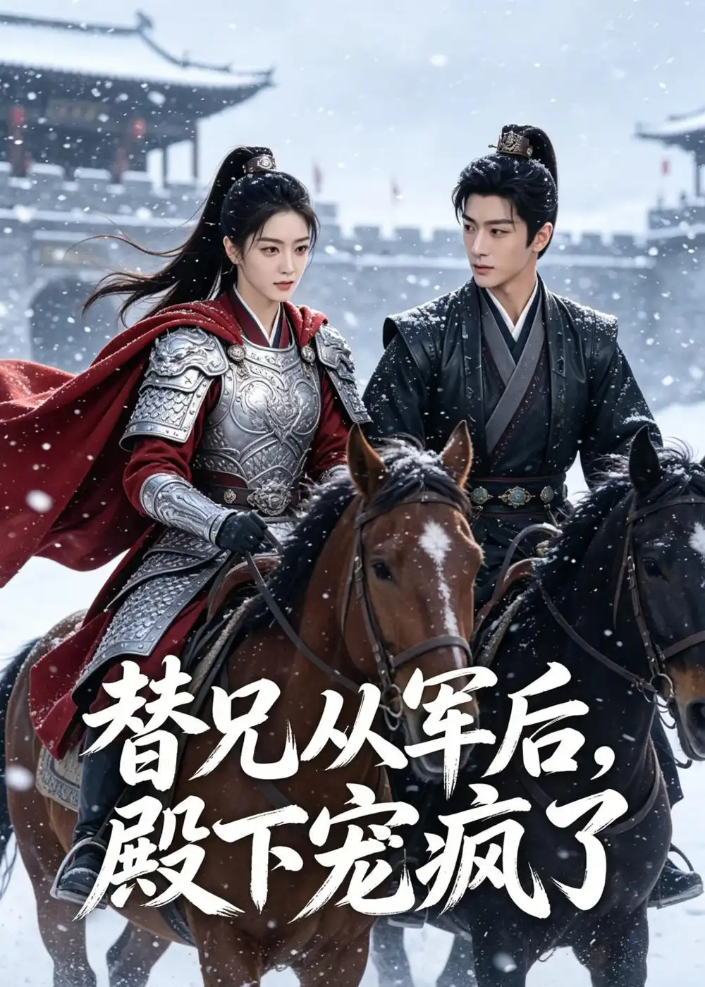 《替兄从军后，殿下宠疯了（106集）AI短剧 (2026)》短剧封面