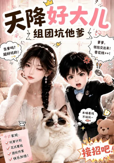 《天降好大儿，组团坑他爹（61集）（夸克网盘）》短剧封面