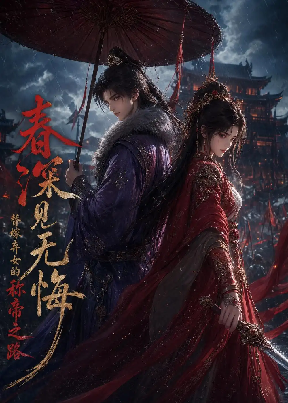 《春深见无悔：替嫁弃女的称帝之路（52集）（夸克网盘）》短剧封面