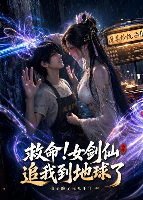 《救命!女剑仙追到地球了（120集）（百度网盘）》短剧封面