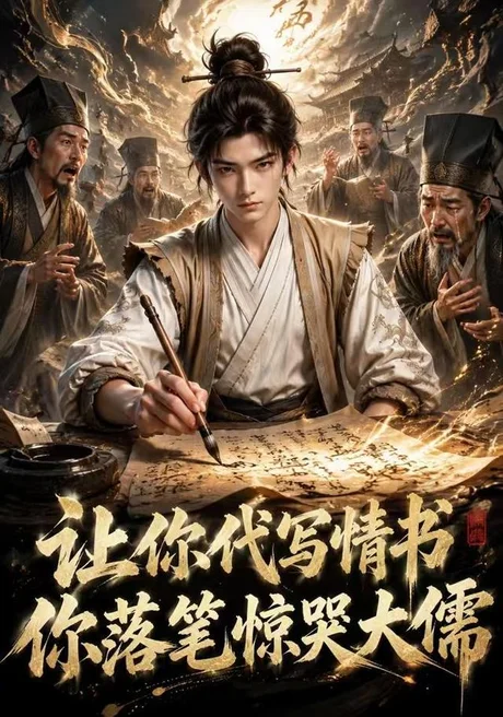 《让你代写情书，你落笔惊哭大儒（73集）AI短剧（夸克网盘）》短剧封面