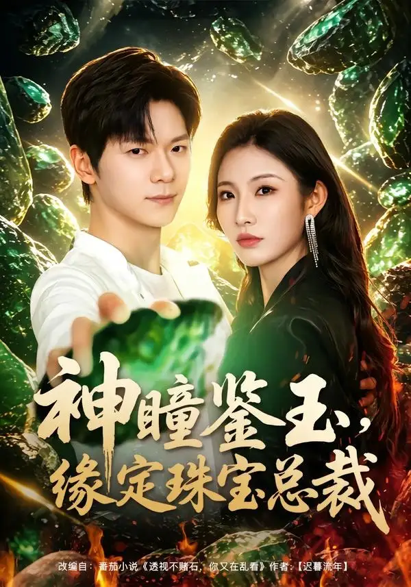 《神瞳鉴玉，缘定珠宝总裁（80集）刘瀚阳＆童欣（夸克网盘）》短剧封面