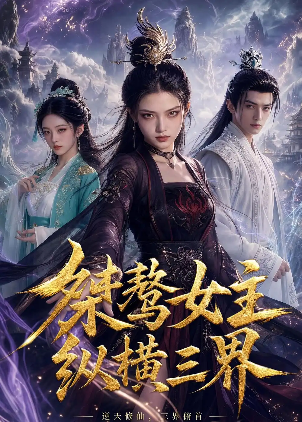 《桀骜女主纵横三界(60集)AI短剧(夸克网盘)》短剧封面