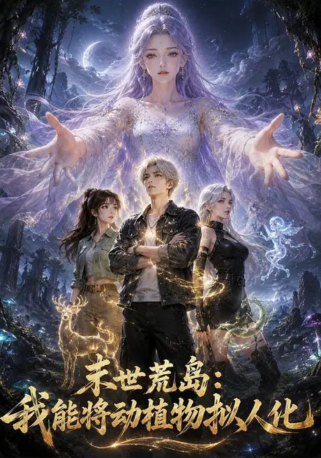 《末世荒岛：我能将动植物拟人化（60集）AI短剧（夸克网盘）》短剧封面