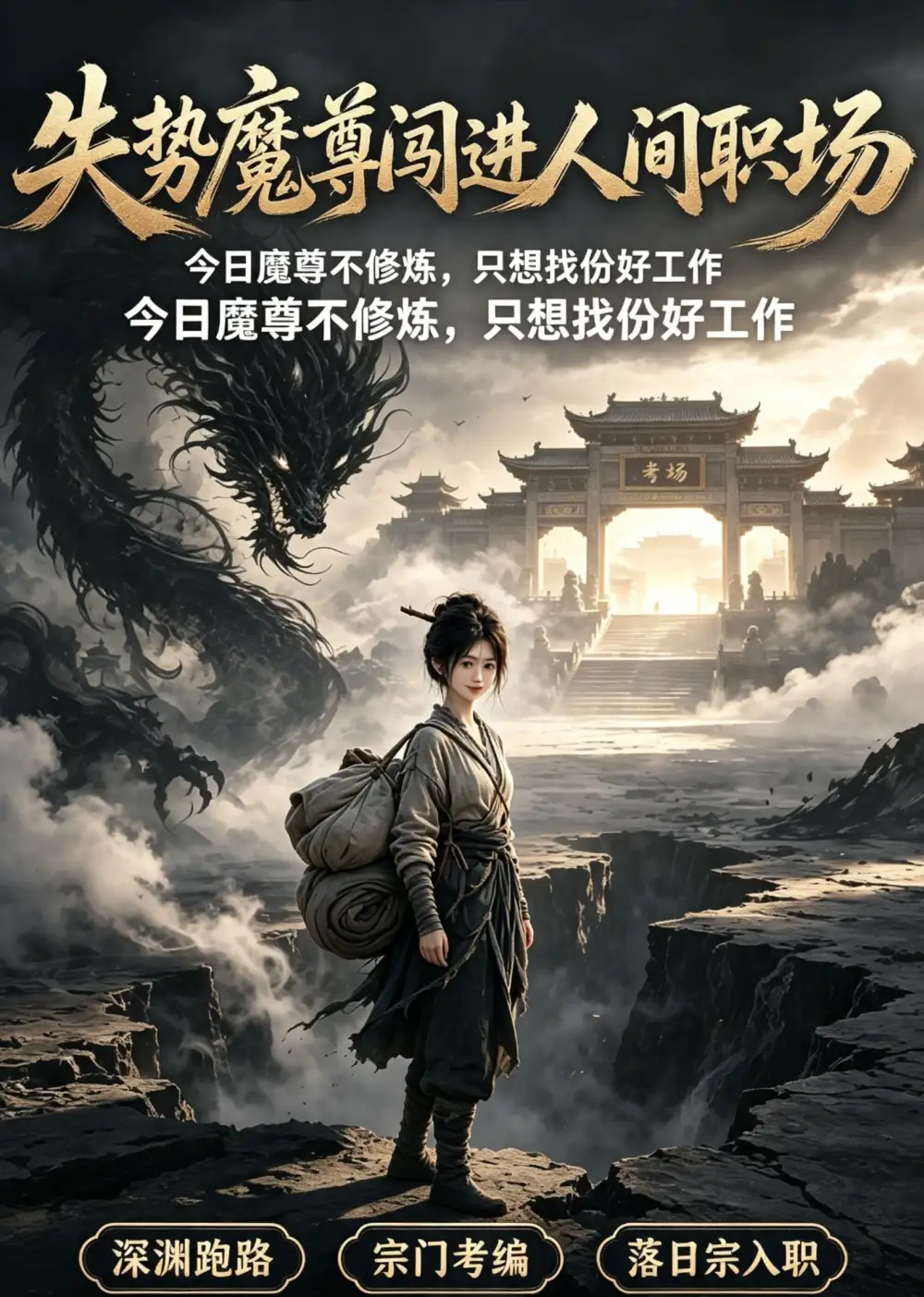 《失势魔尊闯进人间职场（60集）AI短剧 (2026)》短剧封面