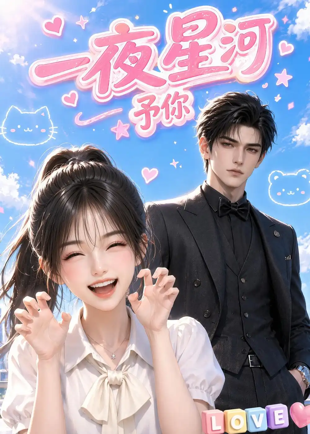 《一夜星河予你(60集)(夸克网盘)》短剧封面