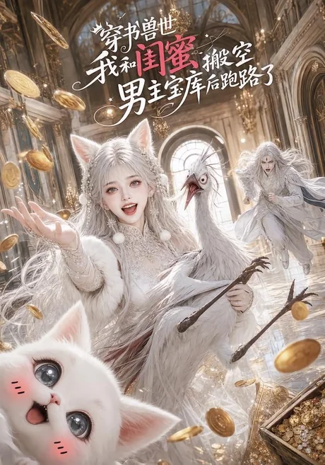 《穿书兽世：我和闺蜜搬空男主宝库后跑路了（50集）（百度网盘）》短剧封面