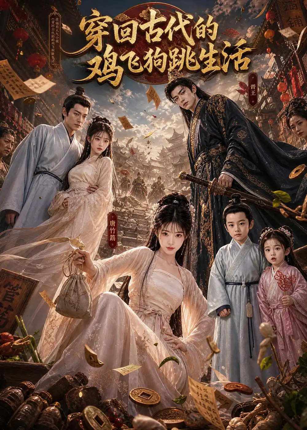 《穿回古代的鸡飞狗跳生活(135集)(夸克网盘)》短剧封面