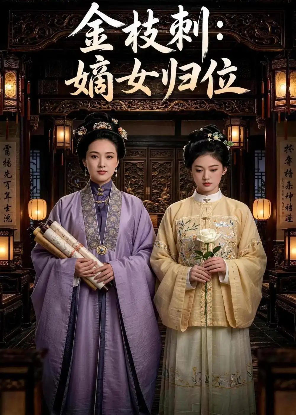 《金枝刺：嫡女归位（45集）AI短剧 (2026)》短剧封面