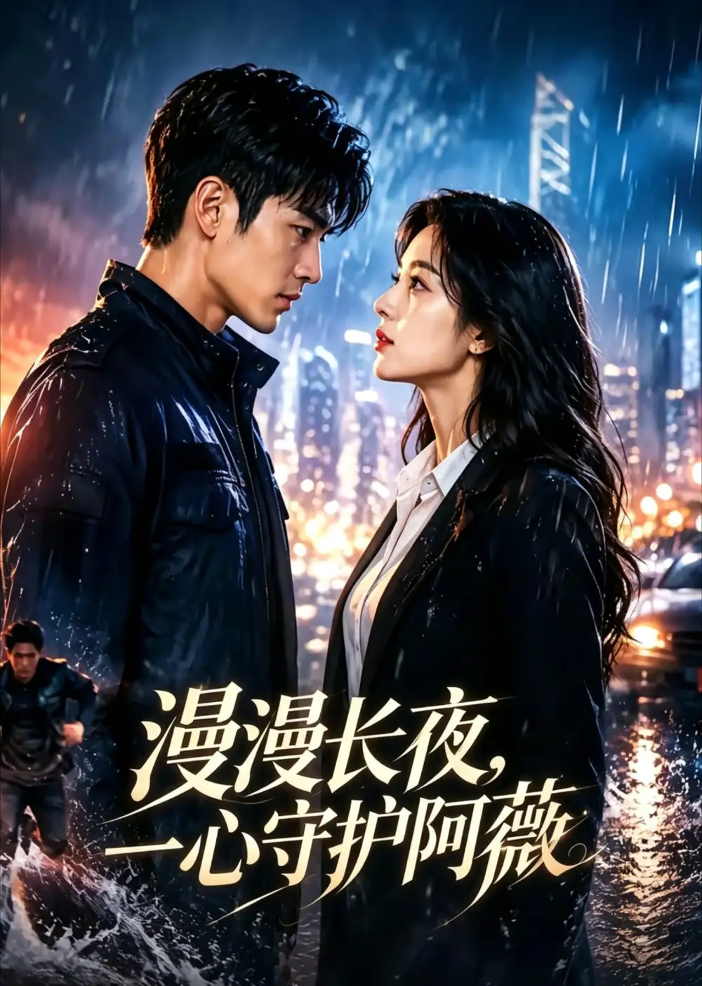 《漫漫长夜，一心守护阿薇（43集）AI短剧 (2026)》短剧封面