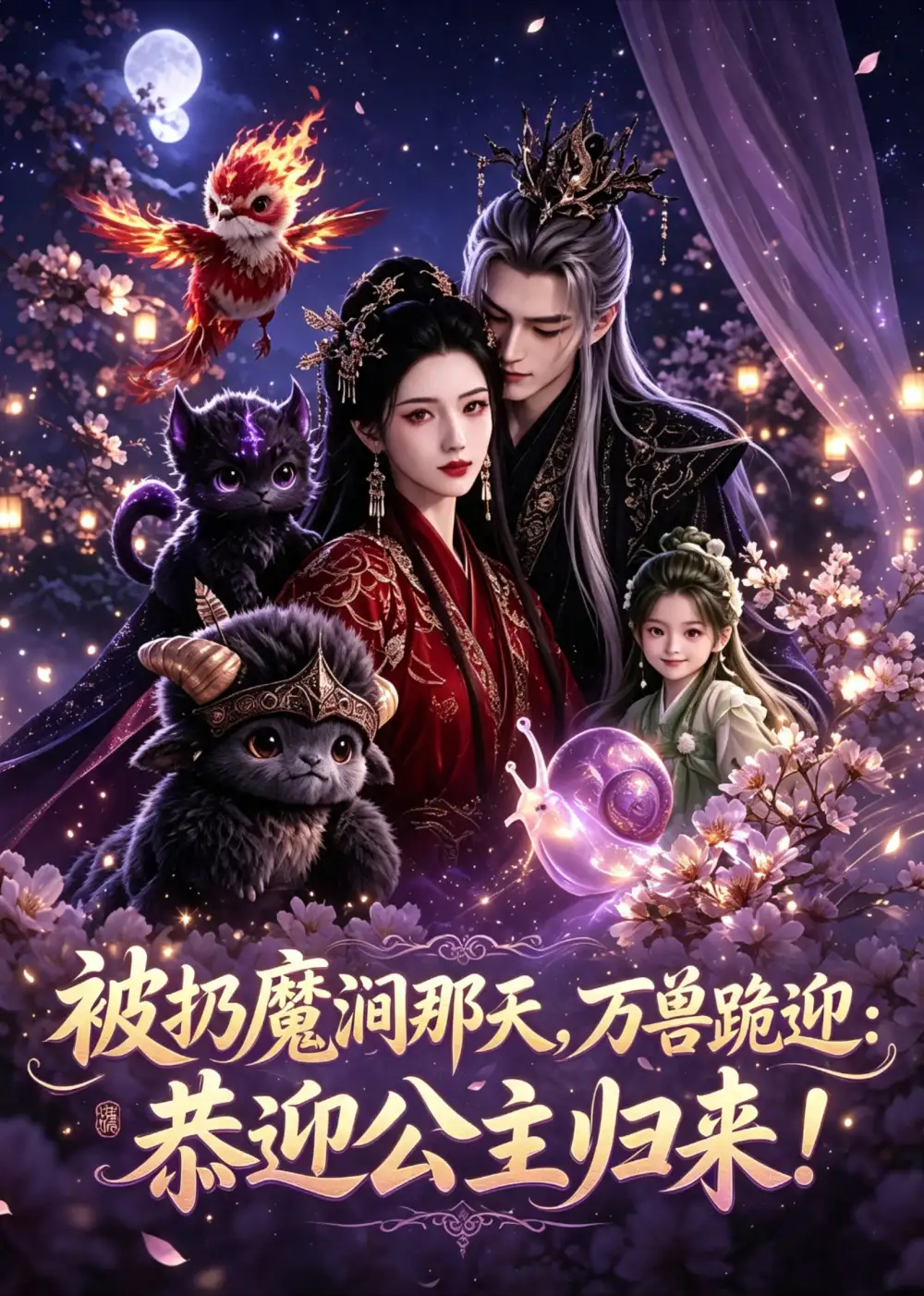 《被扔魔涧那天，万兽跪迎：恭迎公主归来！（3集）AI短剧 (2026)》短剧封面