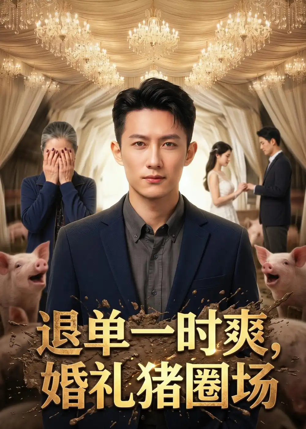 《退单一时爽，婚礼猪圈场（45集）AI短剧（夸克网盘）》短剧封面