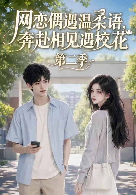 《网恋偶遇温柔语，奔赴相见遇校花第二季（118集）（夸克网盘）》短剧封面