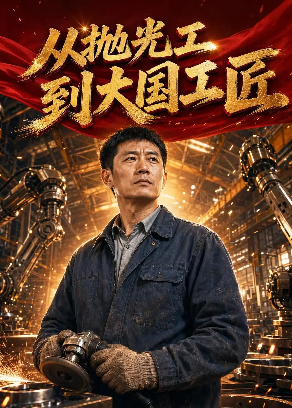 《从抛光工到大国工匠(50集)AI短剧(夸克网盘)》短剧封面