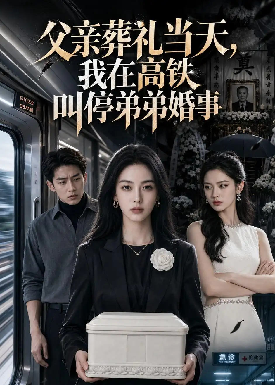 《父亲葬礼当天，我在高铁叫停弟弟婚事（59集）AI短剧（夸克网盘）》短剧封面