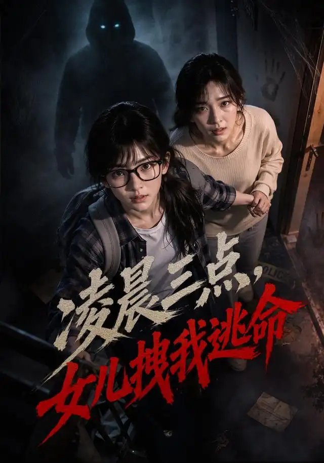 《凌晨三点,女儿拽我逃命(44集)AI短剧(夸克网盘)》短剧封面