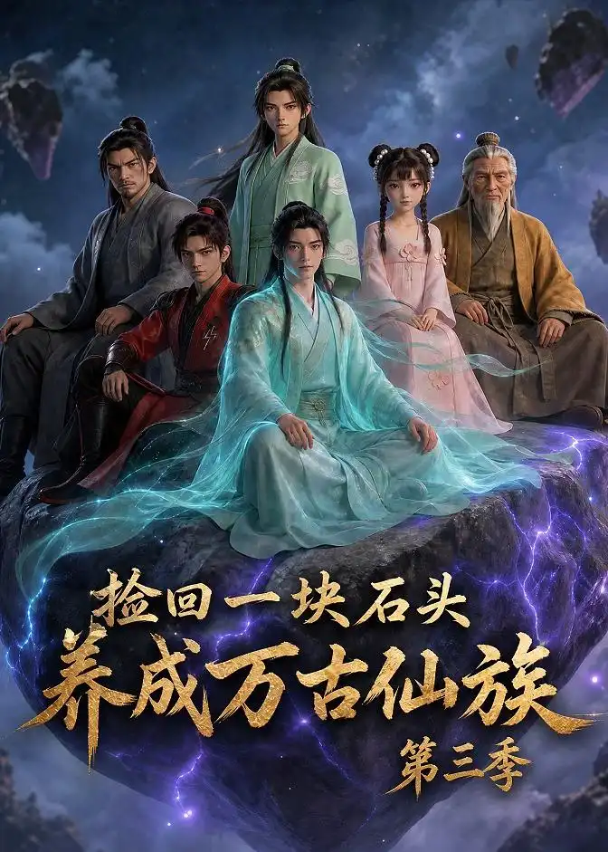 《捡回一块石头，养成万古仙族第三季（80集）（夸克网盘）》短剧封面
