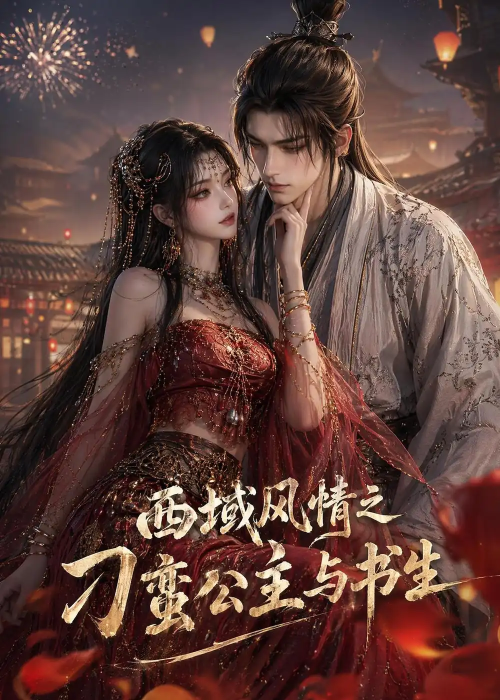 《西域风情之刁蛮公主与书生（76集）（夸克网盘）》短剧封面