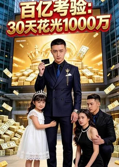 《百亿考验：30天花光1000万（46集）Ai短剧（百度网盘）》短剧封面