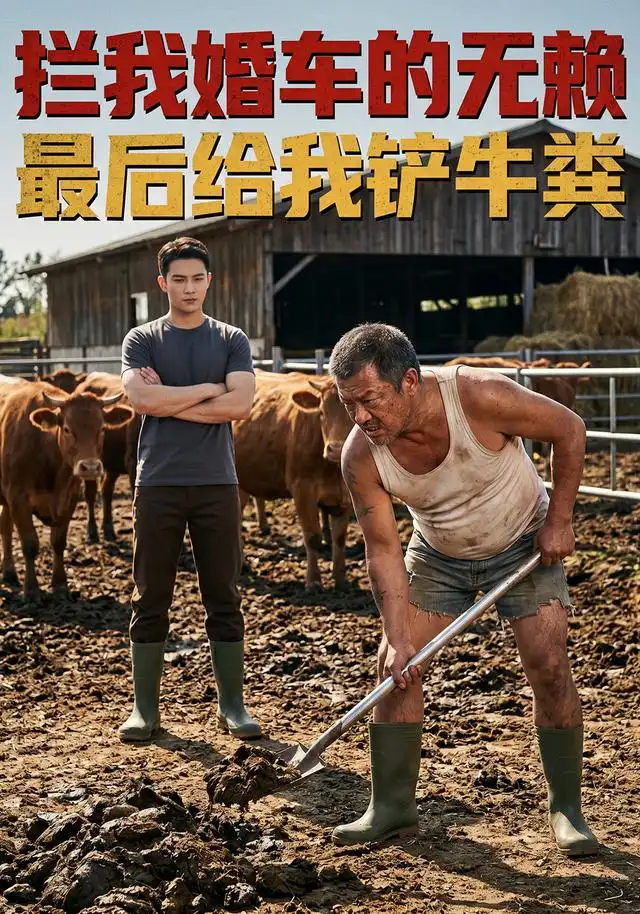 《拦我婚车的无赖，最后给我铲牛粪（33集）AI短剧（夸克网盘）》短剧封面