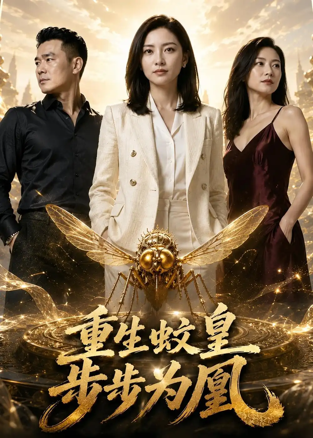 《重生蚊皇步步为凰（65集）AI短剧（夸克网盘）》短剧封面