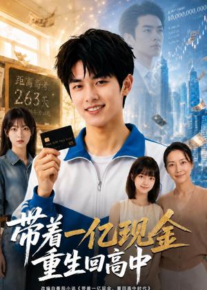 带着一亿现金重生回高中（73集）AI短剧（夸克网盘）封面