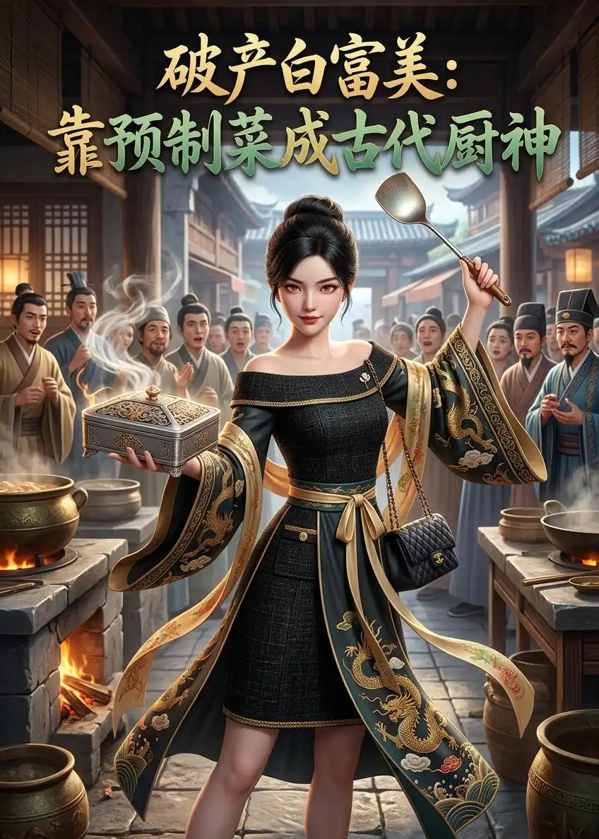 《破产白富美：靠预制菜成古代厨神（160集）AI短剧（夸克网盘）》短剧封面
