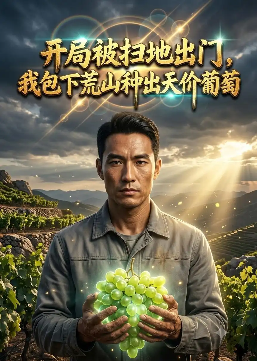 《开局被扫地出门，我包下荒山种出天价葡萄（61集）AI短剧（夸克网盘）》短剧封面