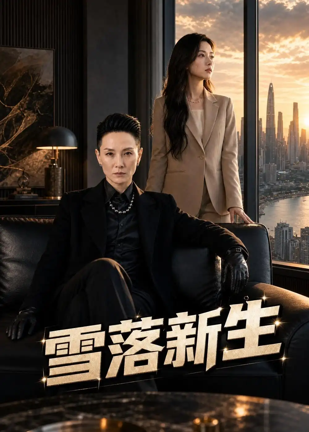 《雪落新生（46集）AI短剧（夸克网盘）》短剧封面