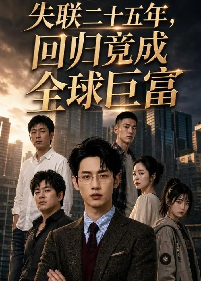 《失联二十五年，回归竟成全球巨富（70集）AI短剧（夸克网盘）》短剧封面