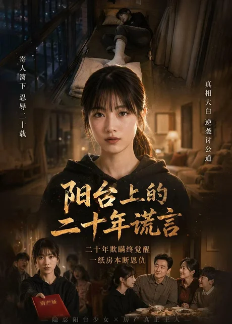 《阳台上的二十年谎言（60集）AI短剧（百度网盘）》短剧封面