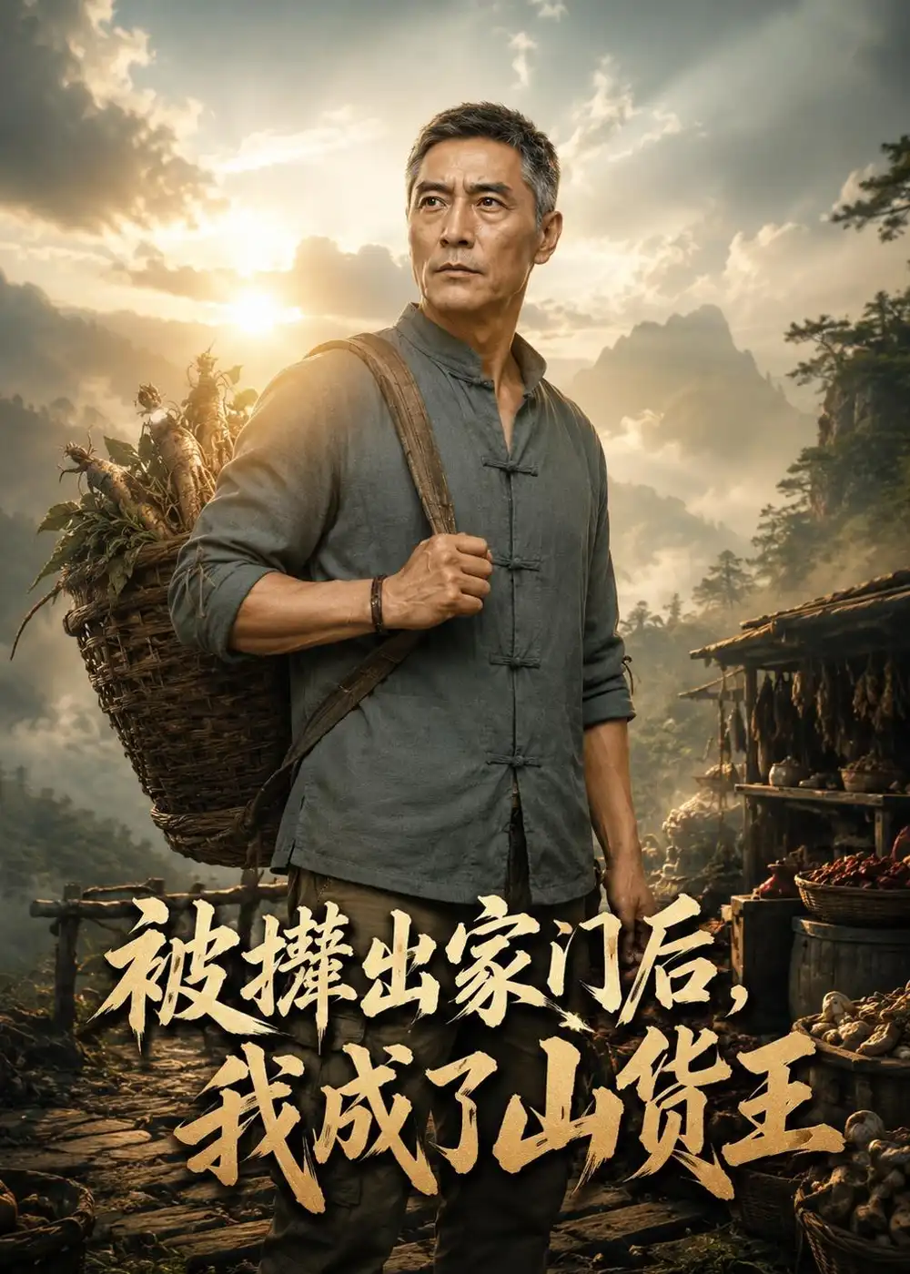 《被撵出家门后，我成了山货王（59集）AI短剧（夸克网盘）》短剧封面
