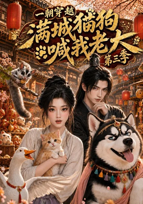 《一朝穿越,满城猫狗喊我老大第三季(146集)(夸克网盘)》短剧封面